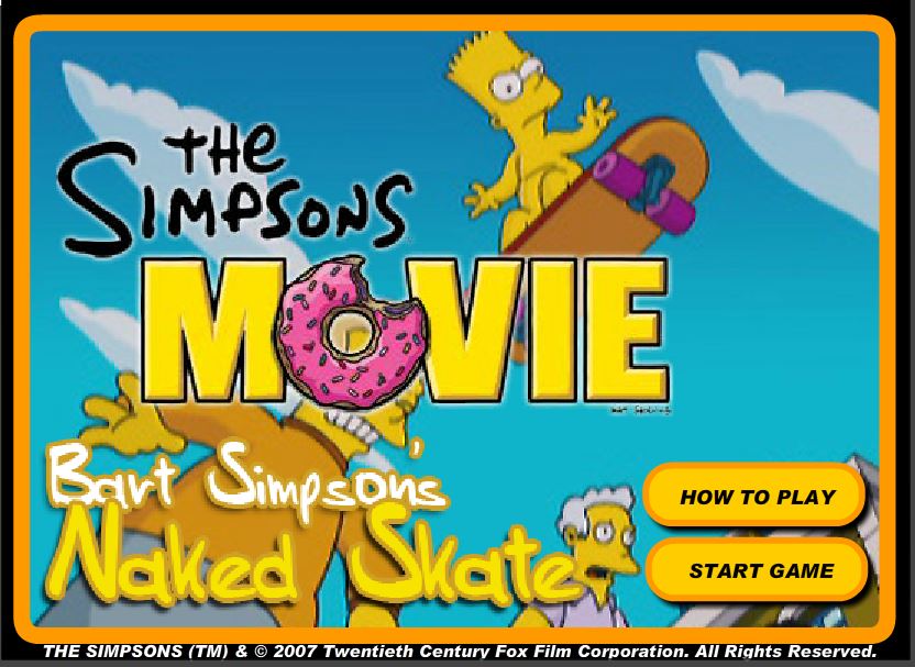 Simpsons Nakedskate